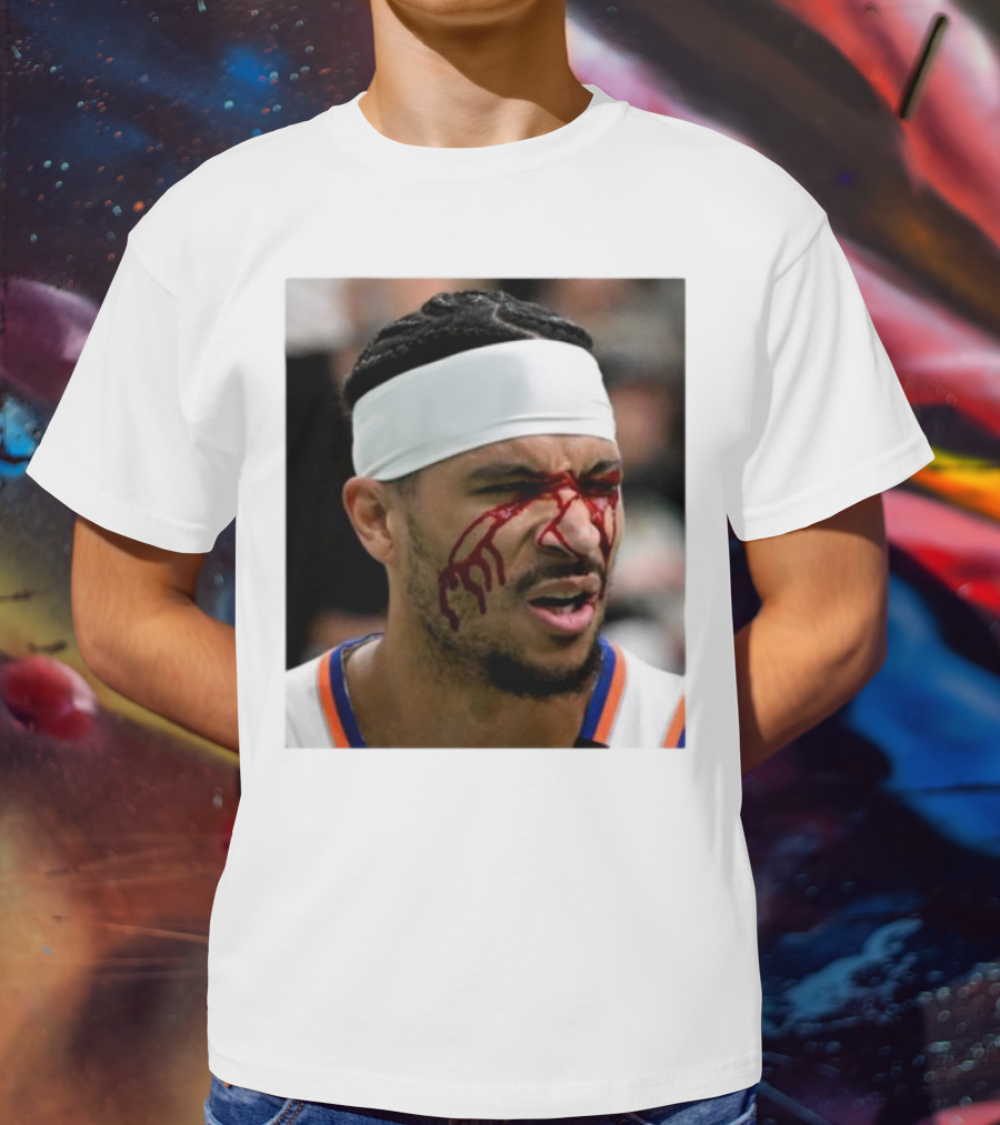 Limited Edition Josh Hart New York Knicks Elbowed Face Moment T-Shirt