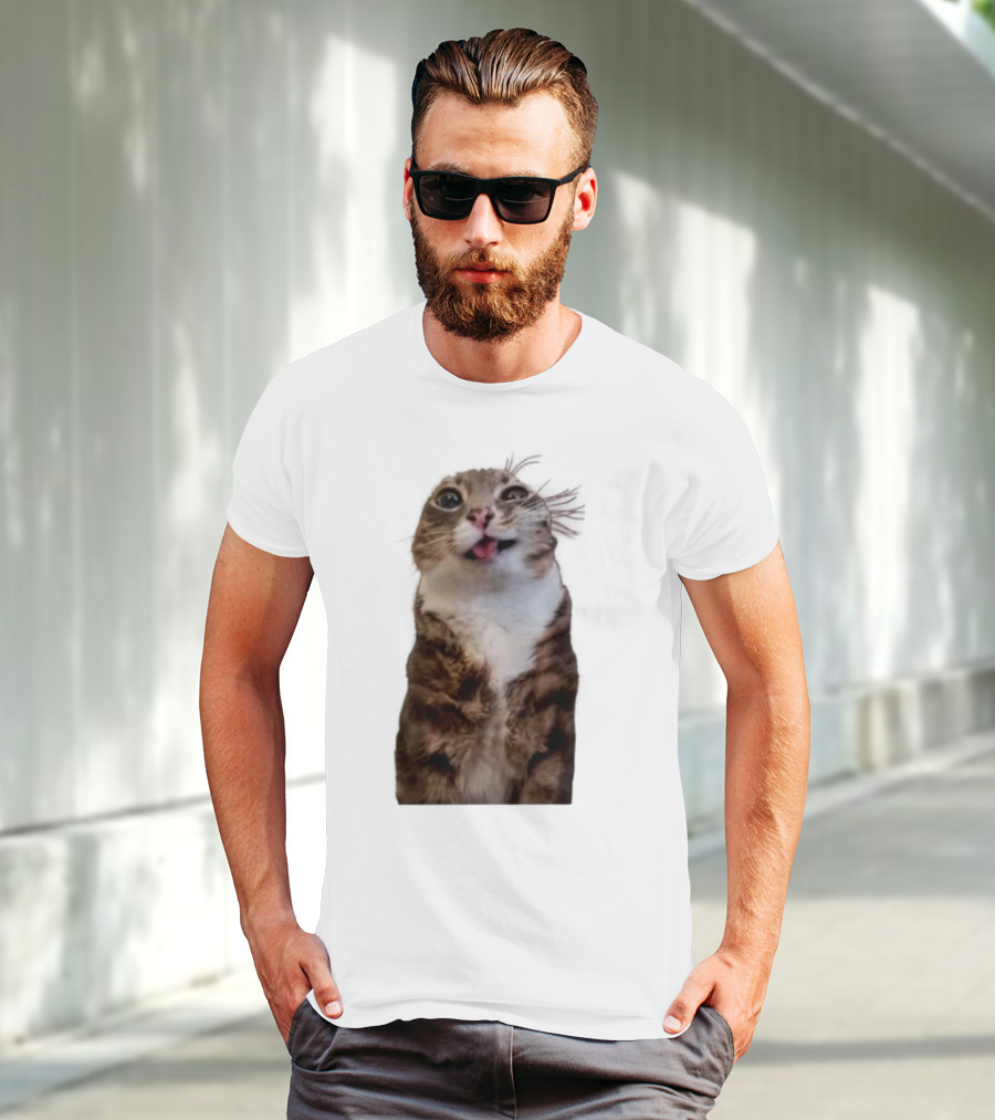 Rigby Cat Funny Feline Expression With Tongue Out T-Shirt