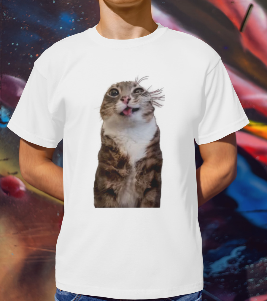 Rigby Cat Funny Feline Expression With Tongue Out T-Shirt