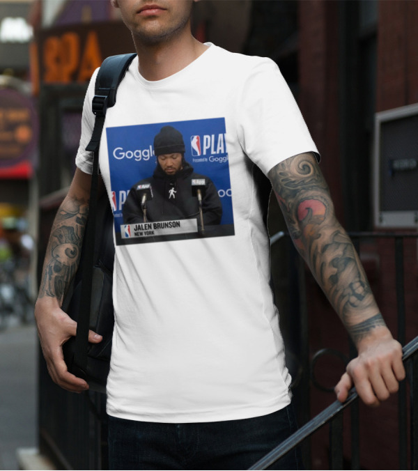 Jalen Brunson New York Press Conference NBA Playoffs Presented By Google T-Shirt