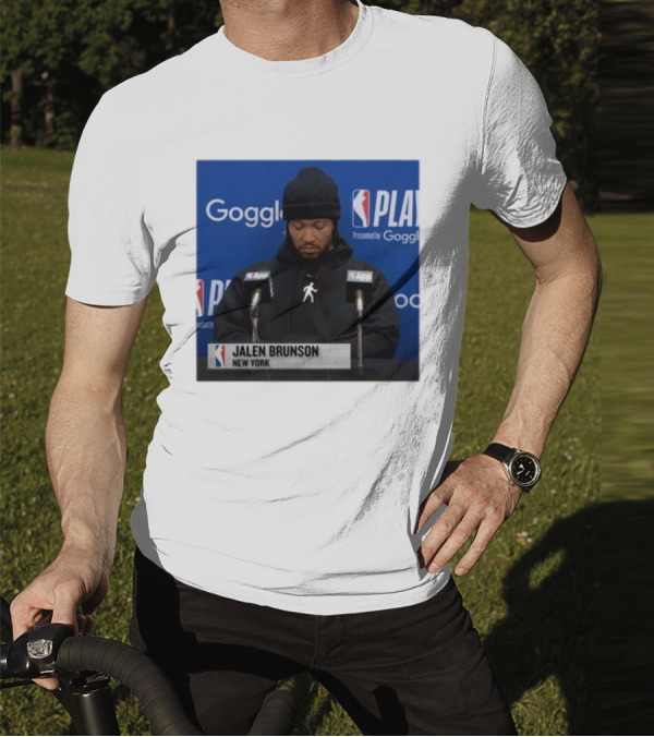 Jalen Brunson New York Press Conference NBA Playoffs Presented By Google T-Shirt