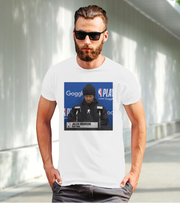 Jalen Brunson New York Press Conference NBA Playoffs Presented By Google T-Shirt