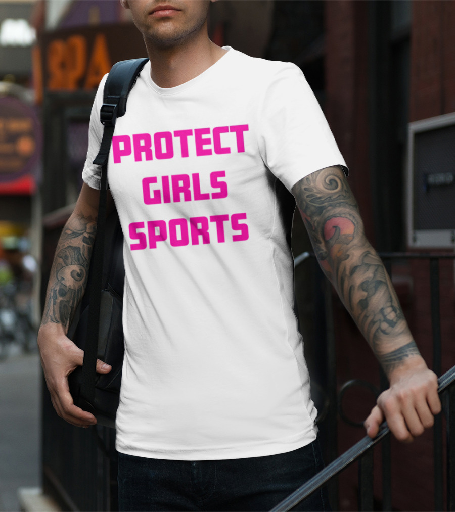 Protect Girls Sports Bold Pink Advocacy Design T-Shirt