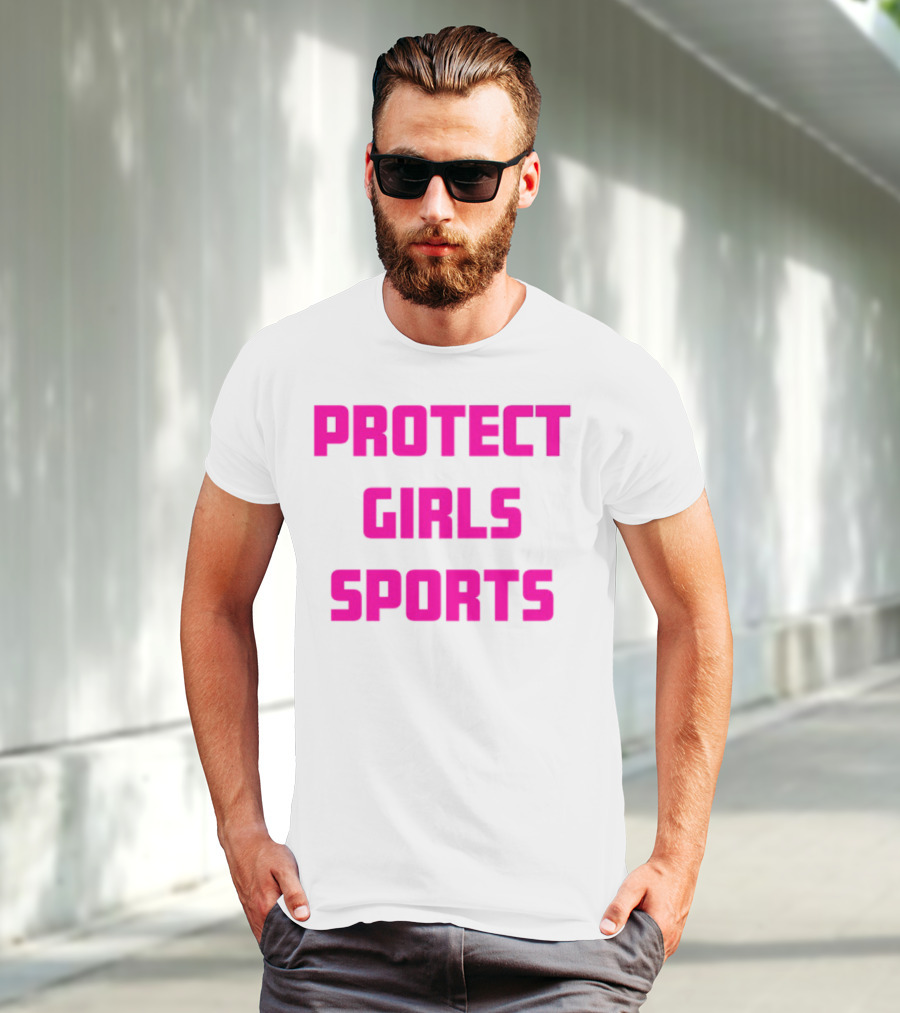 Protect Girls Sports Bold Pink Advocacy Design T-Shirt
