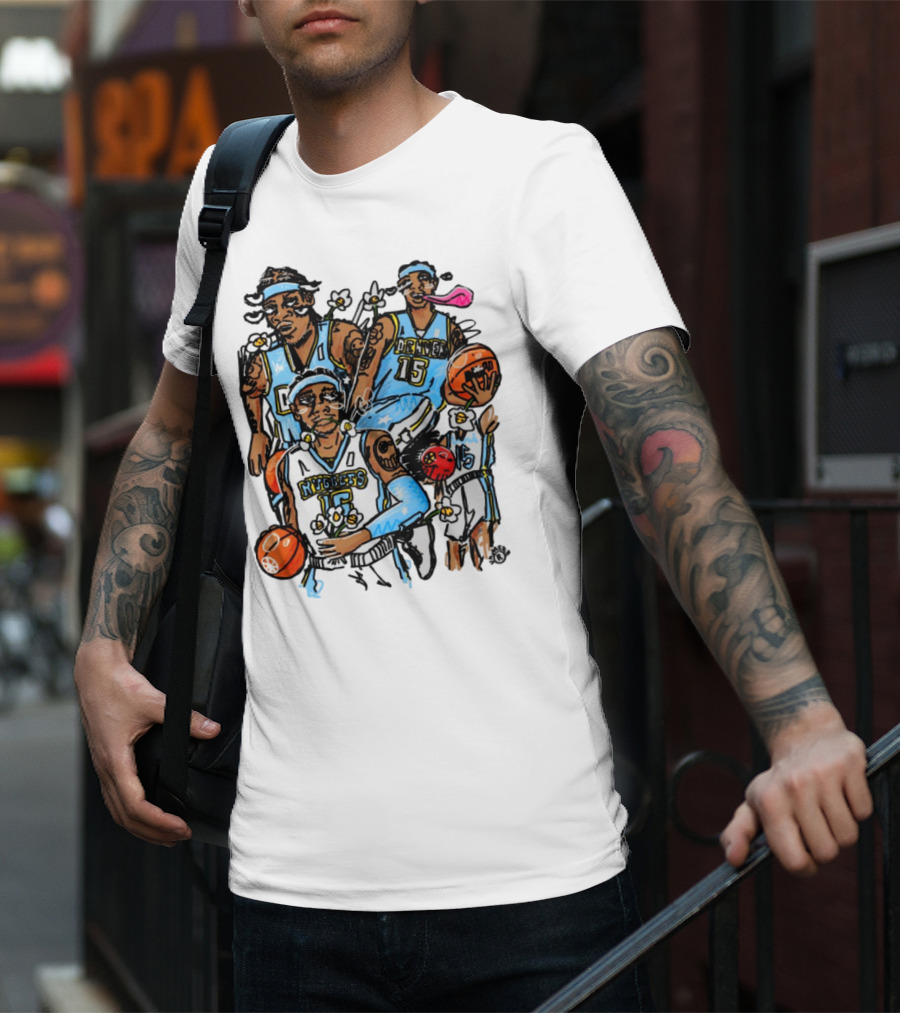 Vxmeee Doodle Melo Nuggets 15 Denver Basketball T-Shirt