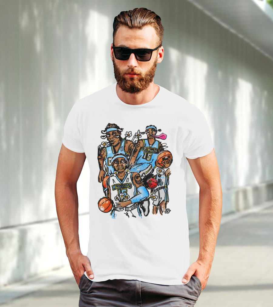 Vxmeee Doodle Melo Nuggets 15 Denver Basketball T-Shirt
