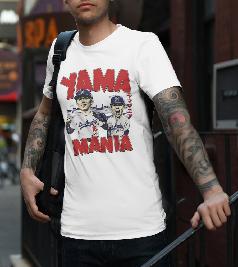 Yama Mania Los Angeles Dodgers Baseball Player 18 T-Shirt