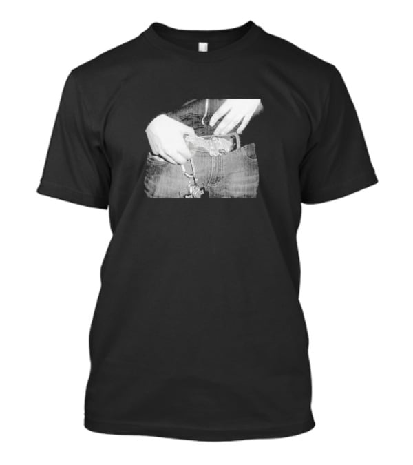 Birdloaf Bat Buckle Monochrome Close-Up T-Shirt