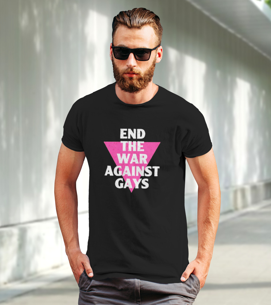 End The War Against Gays Pink Triangle T-Shirt