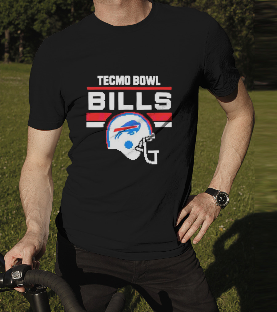 Tecmo Bowl Buffalo Bills Helmet NFL Football T-Shirt