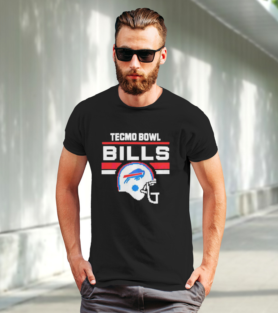 Tecmo Bowl Buffalo Bills Helmet NFL Football T-Shirt