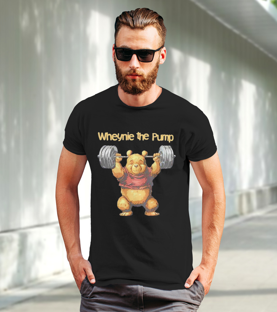 Wheynie The Pump Pooh Weightlifting Bear T-Shirt