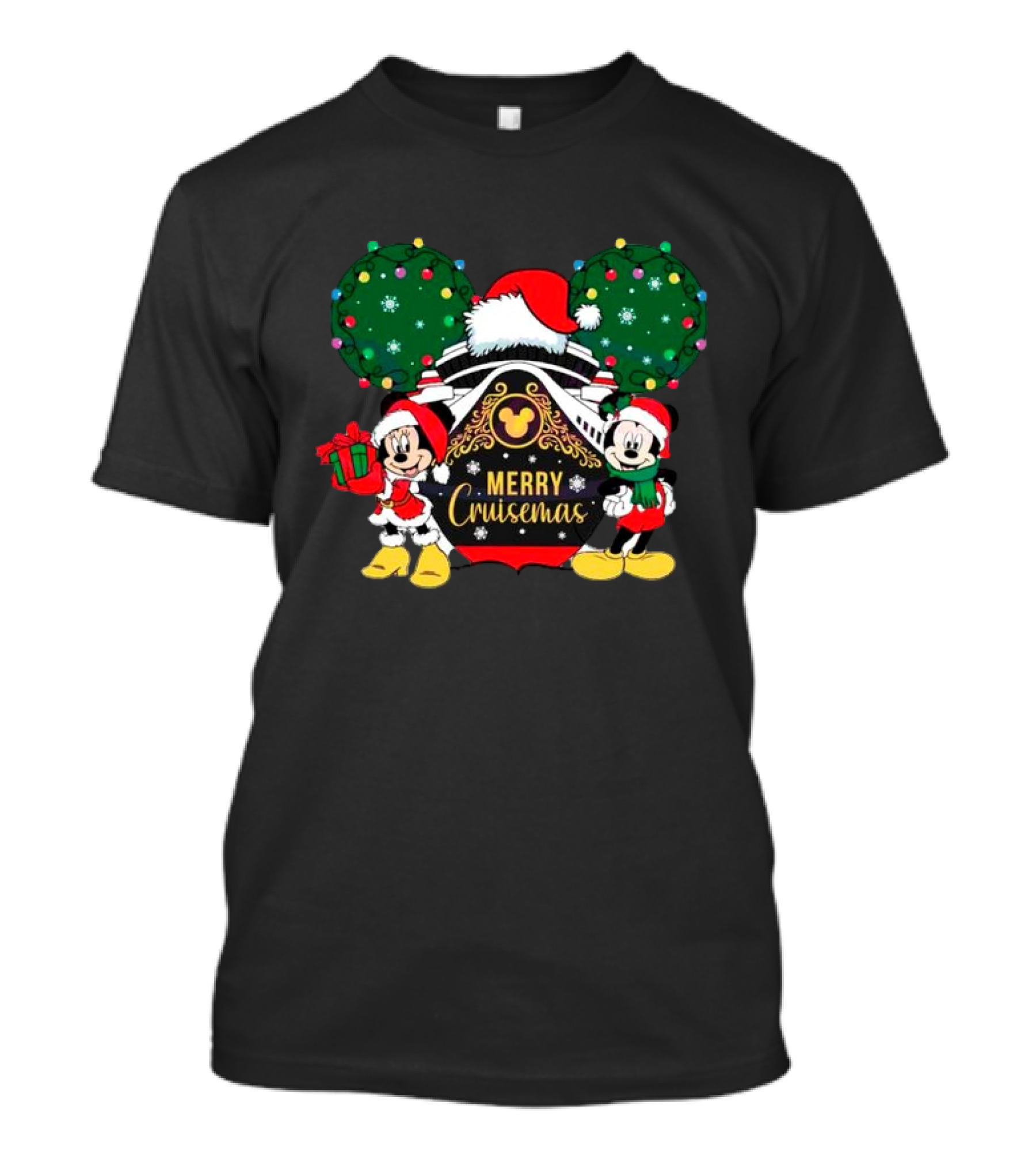 Mickey And Minnie Merry Cruisemas Christmas Disney Holiday T-Shirt