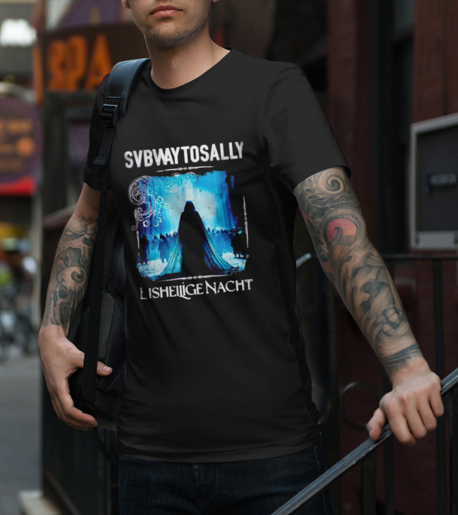 Subway To Sally Eisheilige Nacht Gothic Concert Imagery Blue Silhouette Mystical T-Shirt