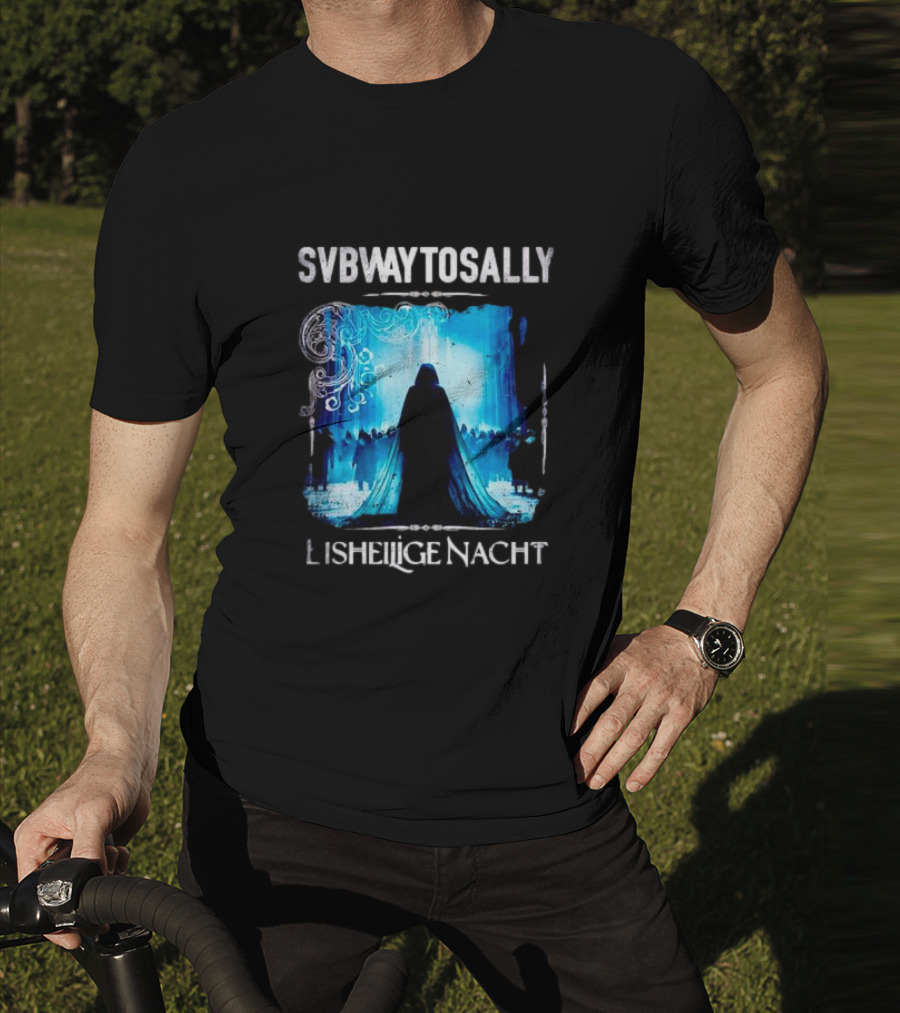 Subway To Sally Eisheilige Nacht Gothic Concert Imagery Blue Silhouette Mystical T-Shirt