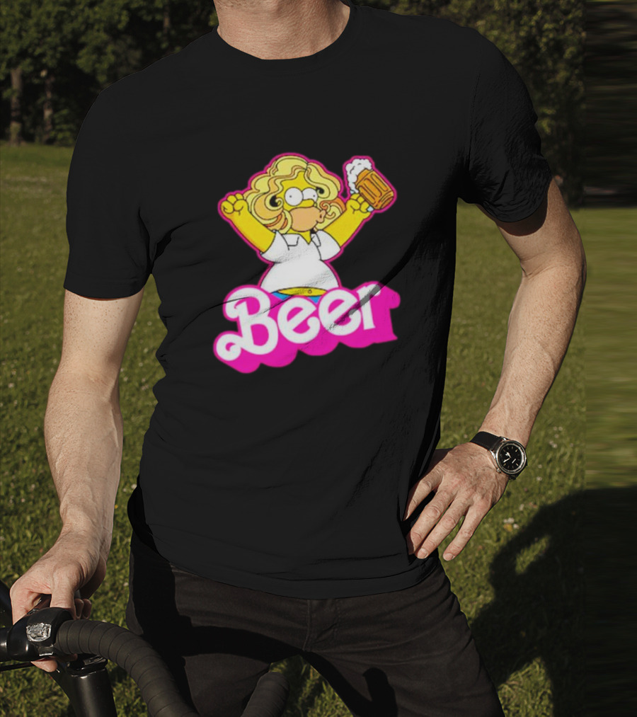 Beerbie Homer Simpson Beer Barbie T-Shirt