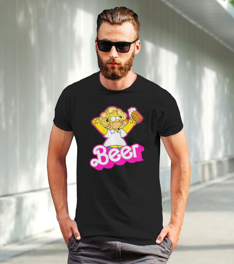 Beerbie Homer Simpson Beer Barbie T-Shirt
