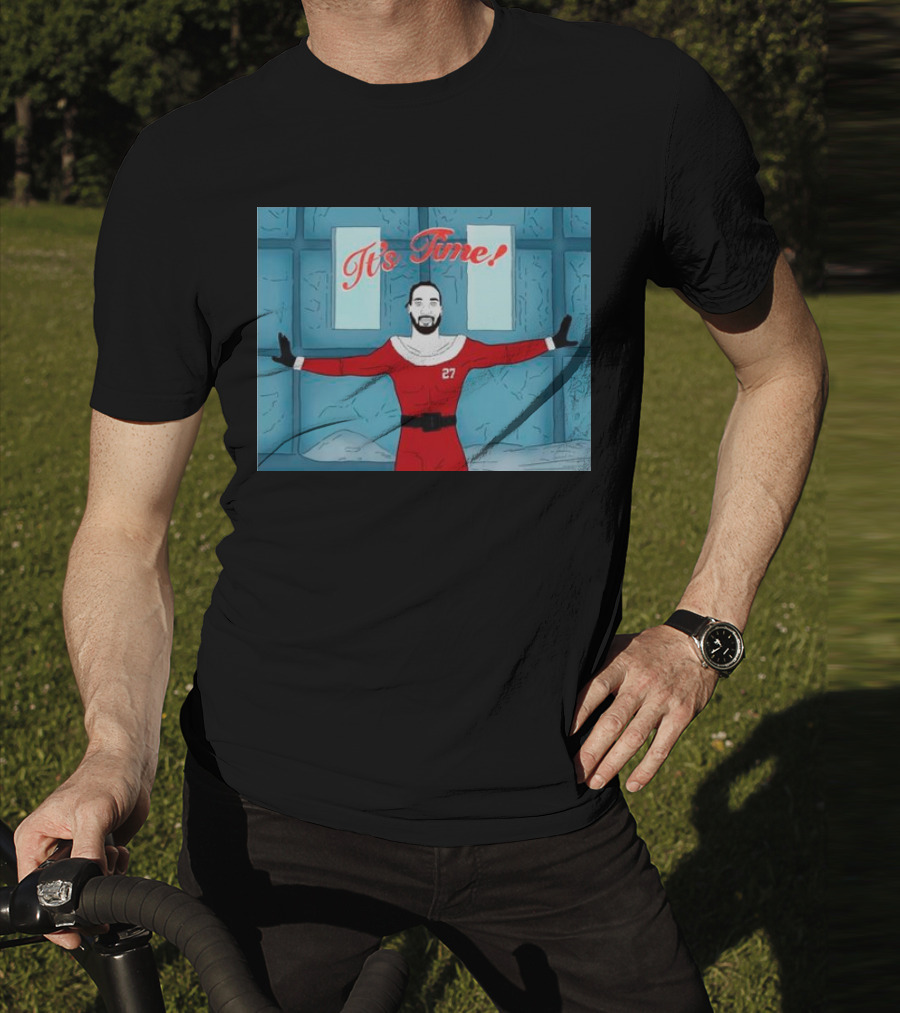 Dontae Johnson Santa It's Time In Red Suit With Number 27 T-Shirt