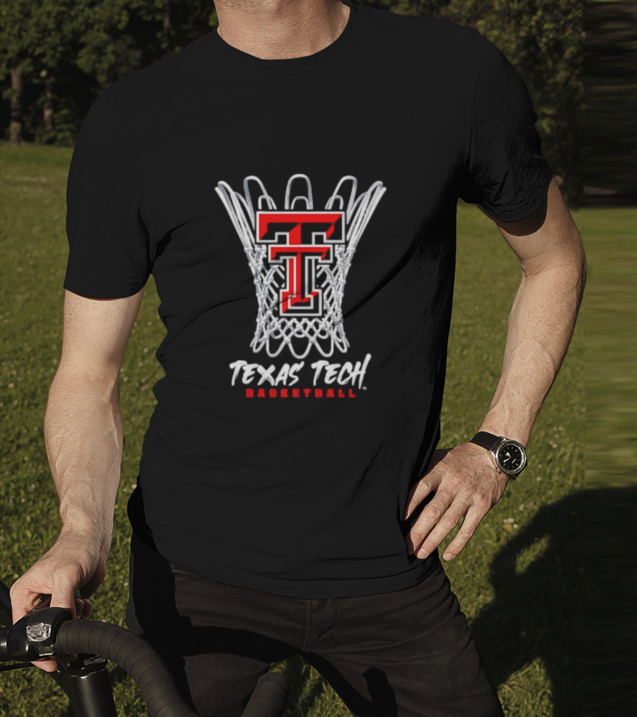 Texas Tech Basketball T Logo With Net T-Shirt