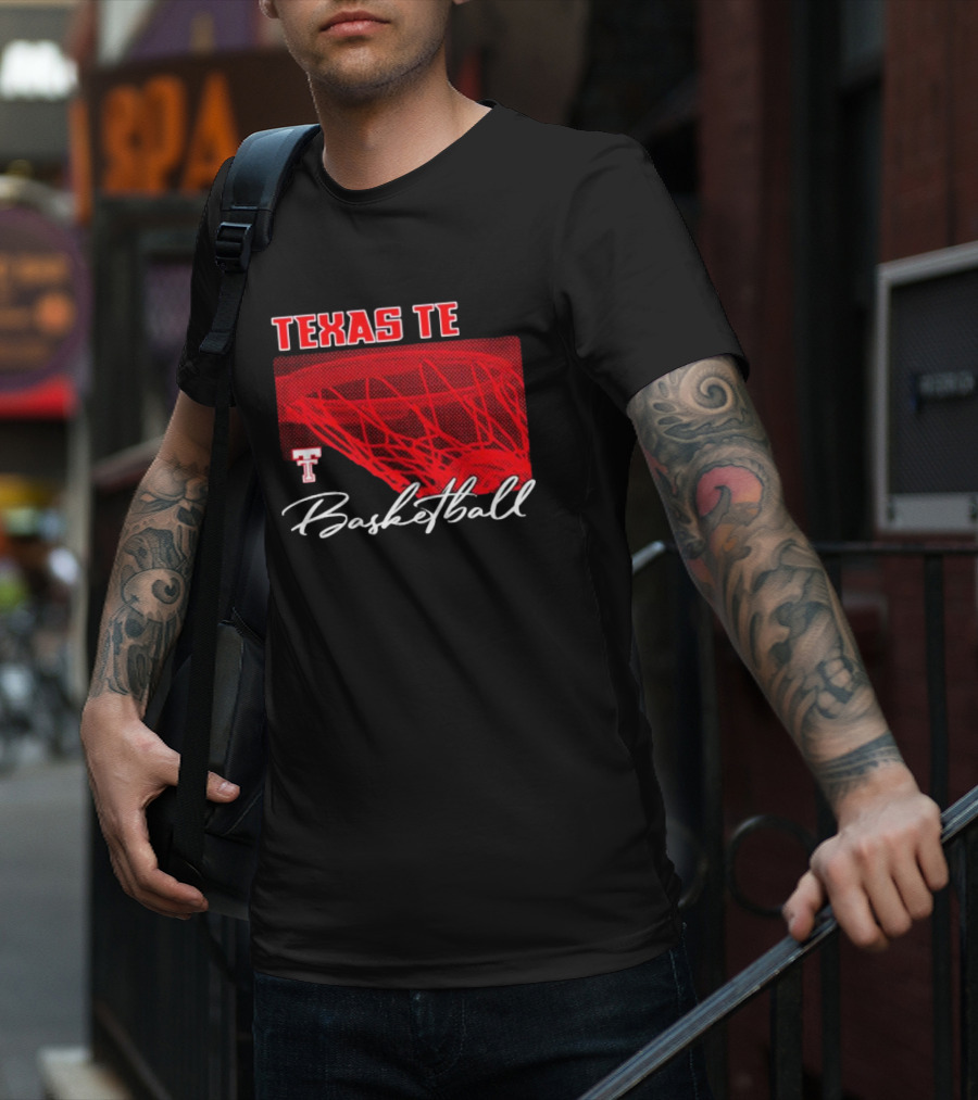 Texas Tech Basketball Red Net TT T-Shirt