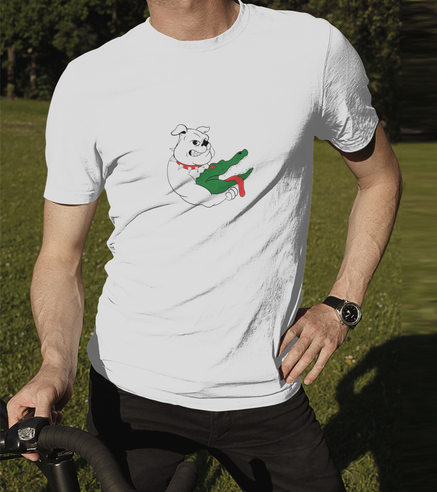 Choke-Out Ga Bulldog Holding Crocodile T-Shirt