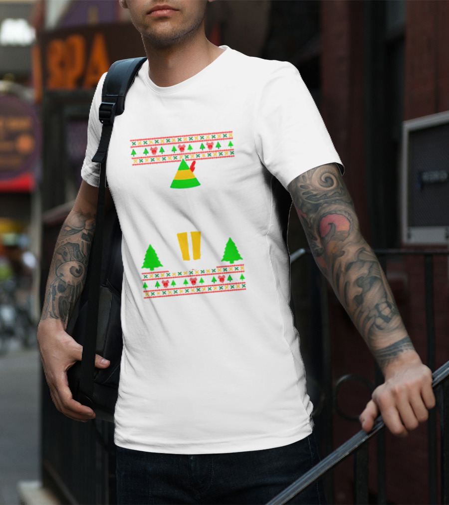 Cotton Headed Ninny Muggins Christmas Elf Hat Snowflakes Boots Trees T-Shirt