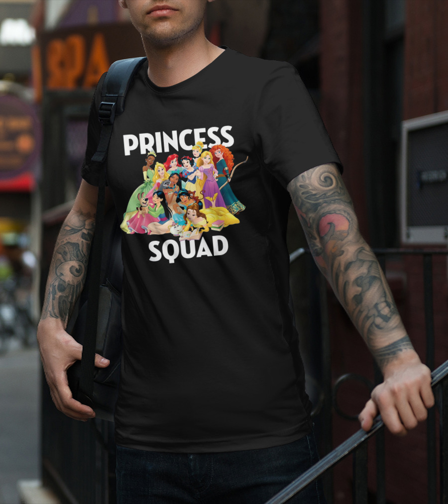 Disney Princess Squad Ensemble With Classic Animated Royal Characters T-Shirt