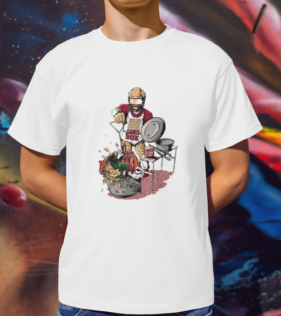 FSU Football Noles Cook Canes Shook Miami Hurricanes Rivalry T-Shirt
