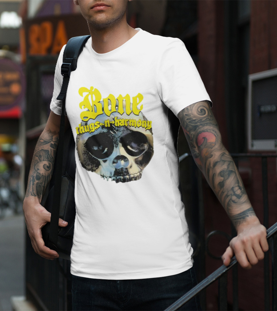Los Angeles Lakers Bone Thugs-N-Harmony Thuggish Ruggish Skull T-Shirt
