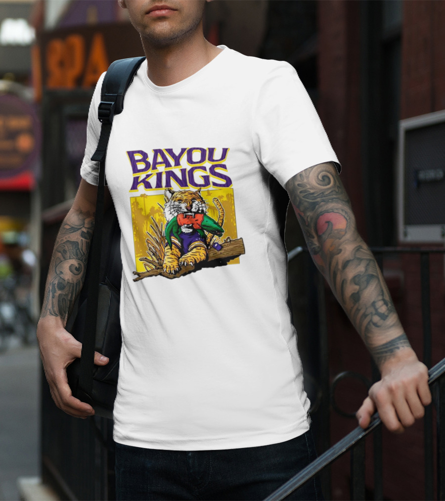 Bayou Kings LSU Tigers Vs. Florida Gators Tiger With Gator T-Shirt