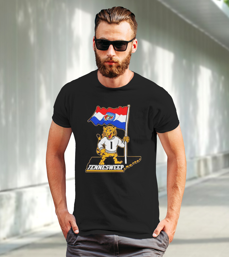 Missouri Tigers Tennesweep Flag Victory T-Shirt