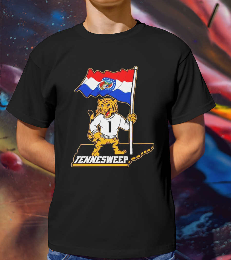 Missouri Tigers Tennesweep Flag Victory T-Shirt
