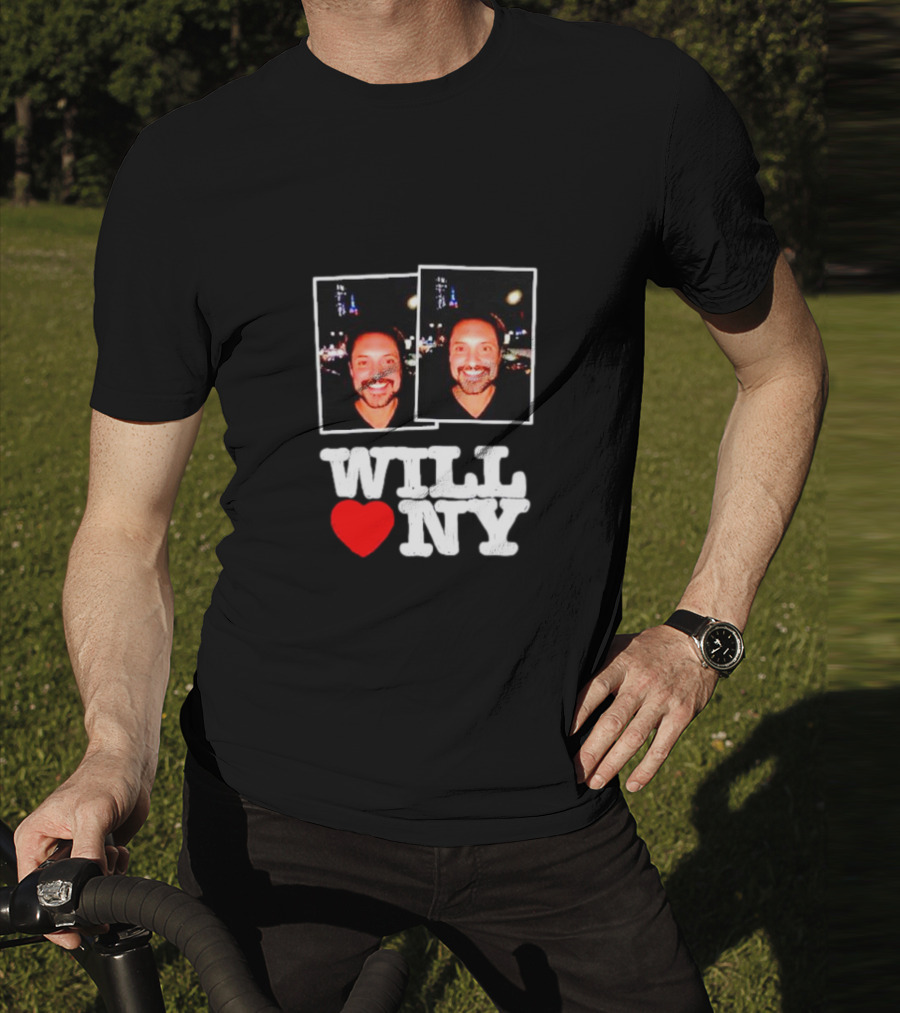 WILL ❤️ NY Double Photo Smiling Face T-Shirt