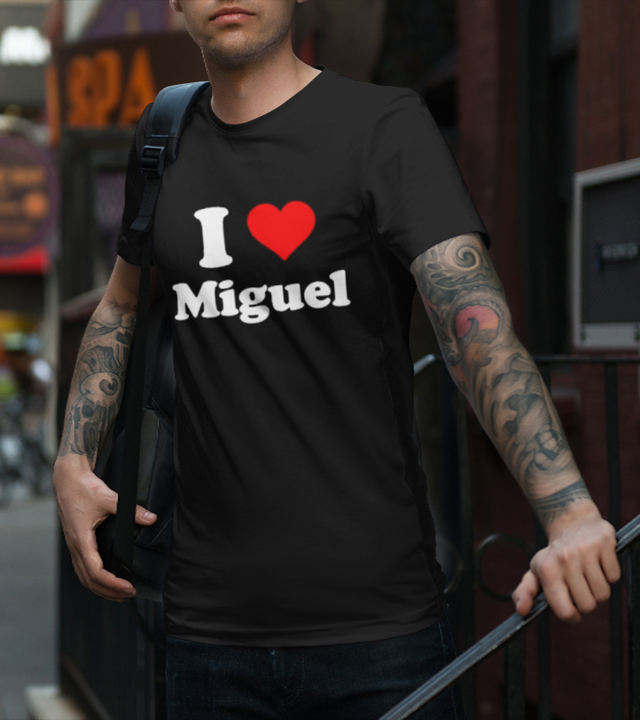 I Love Miguel Red Heart T-Shirt