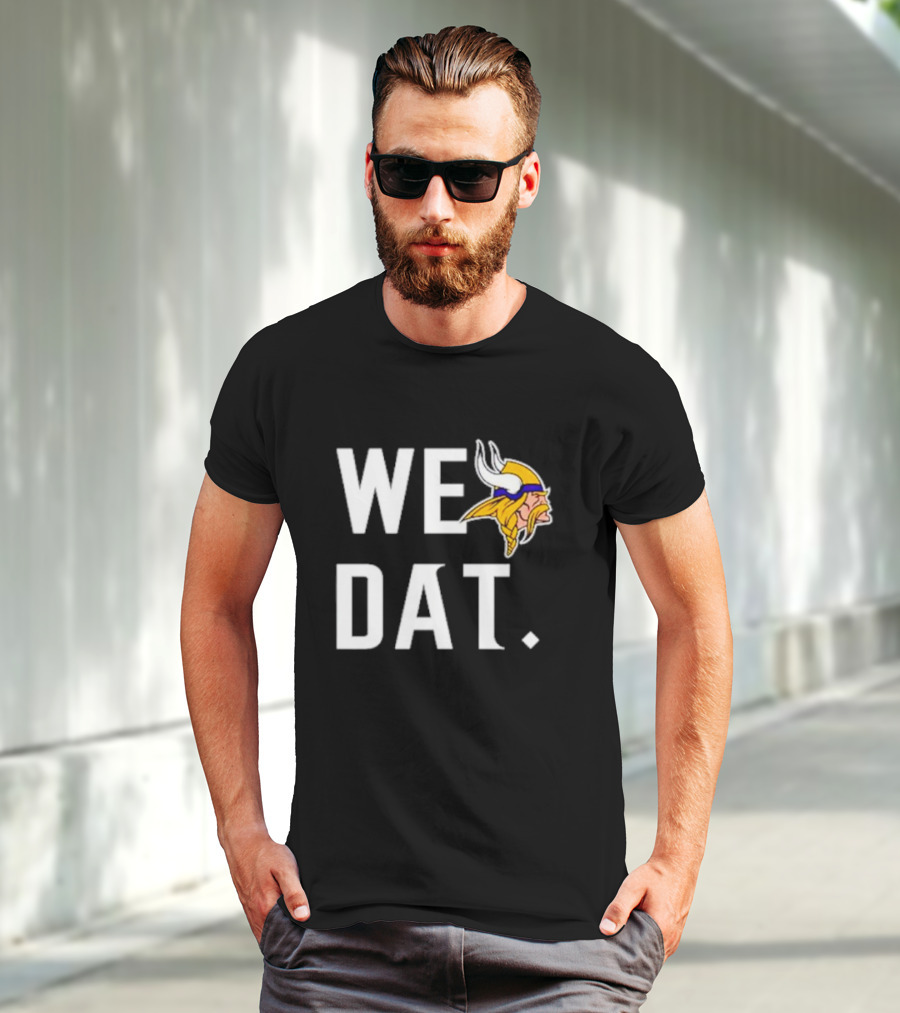 Minnesota Vikings We Dat Viking Head T-Shirt