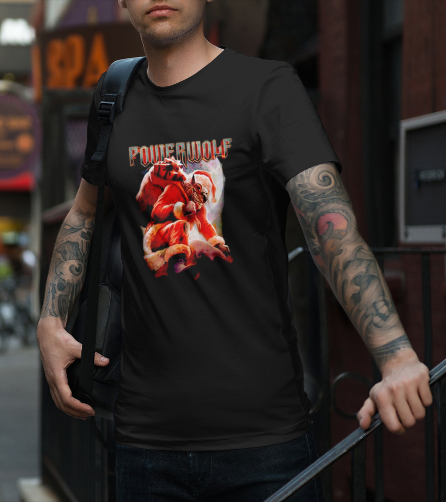 Powerwolf Wild X-Mas Santa Wolf Holiday Special T-Shirt