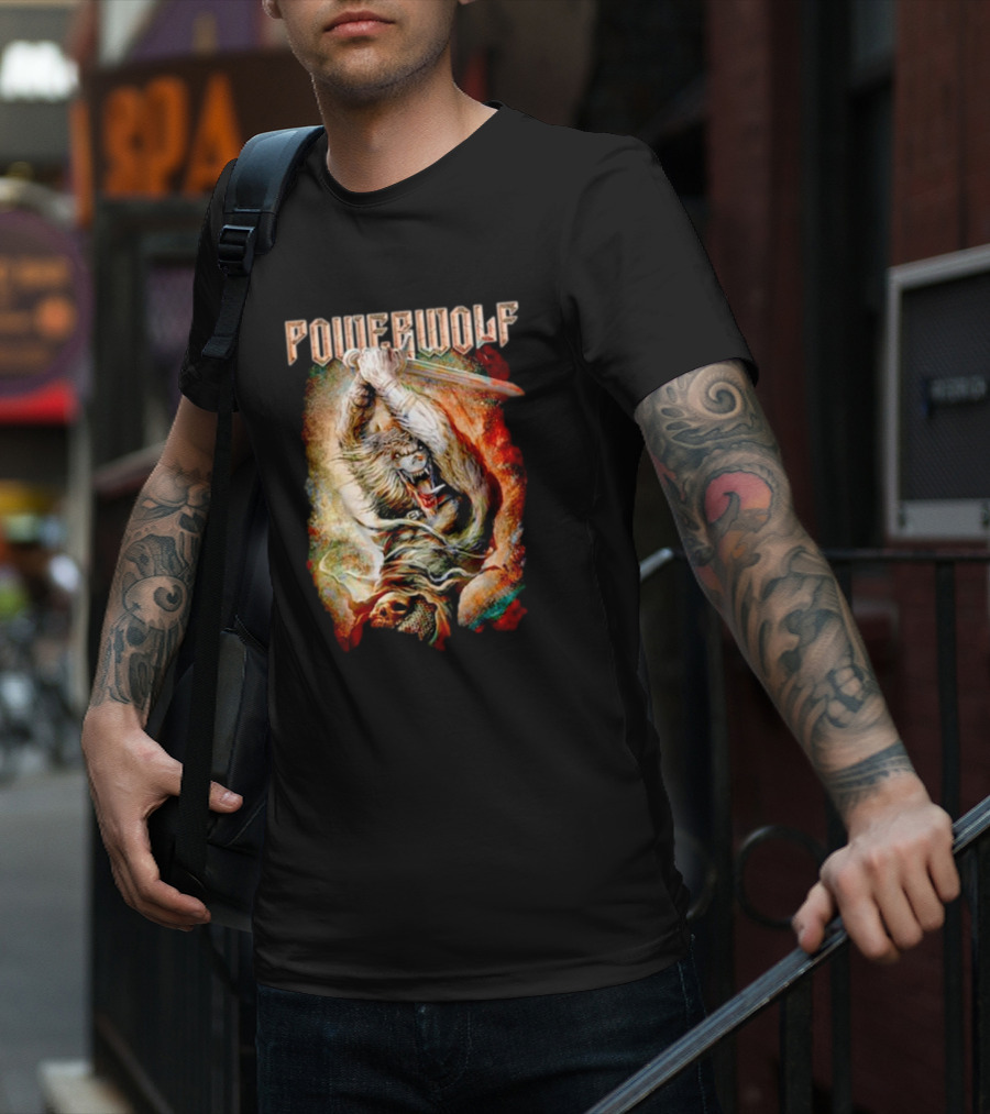 Powerwolf Wolves Of War Fearless Battle Charge T-Shirt