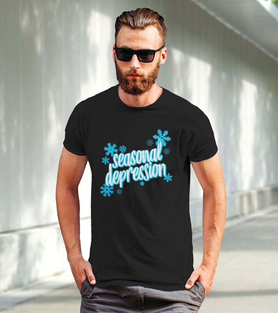 Seasonal Depression Snowflakes Winter Mood T-Shirt