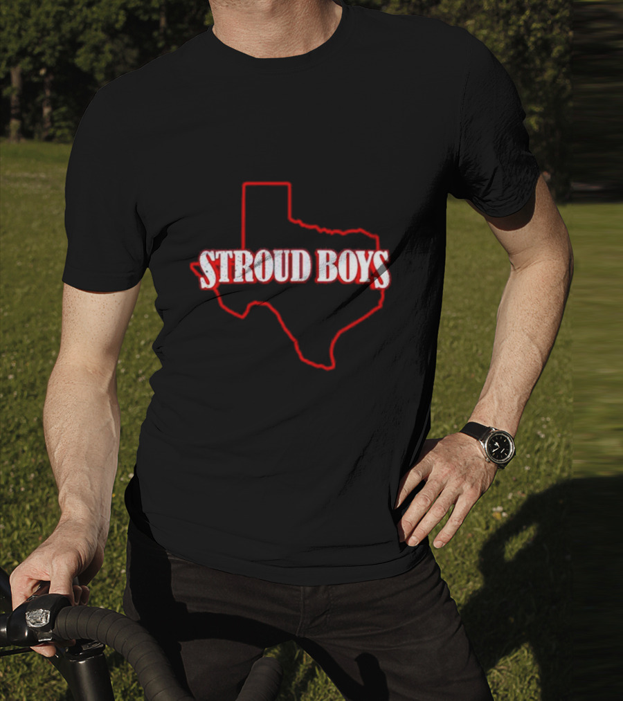 Stroud Boys Texas Outline In Red T-Shirt