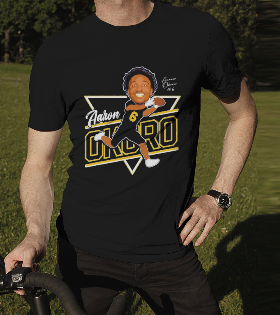 Aaron Okoro #6 Briar Cliff University Football Cartoon Signature T-Shirt