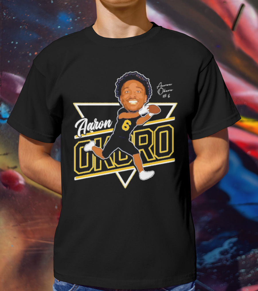 Aaron Okoro #6 Briar Cliff University Football Cartoon Signature T-Shirt