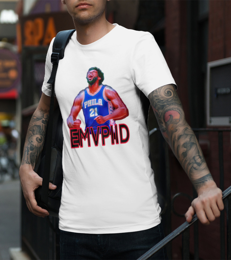 EMVPIID Joel Embiid Philadelphia 76ers Phila 21 T-Shirt