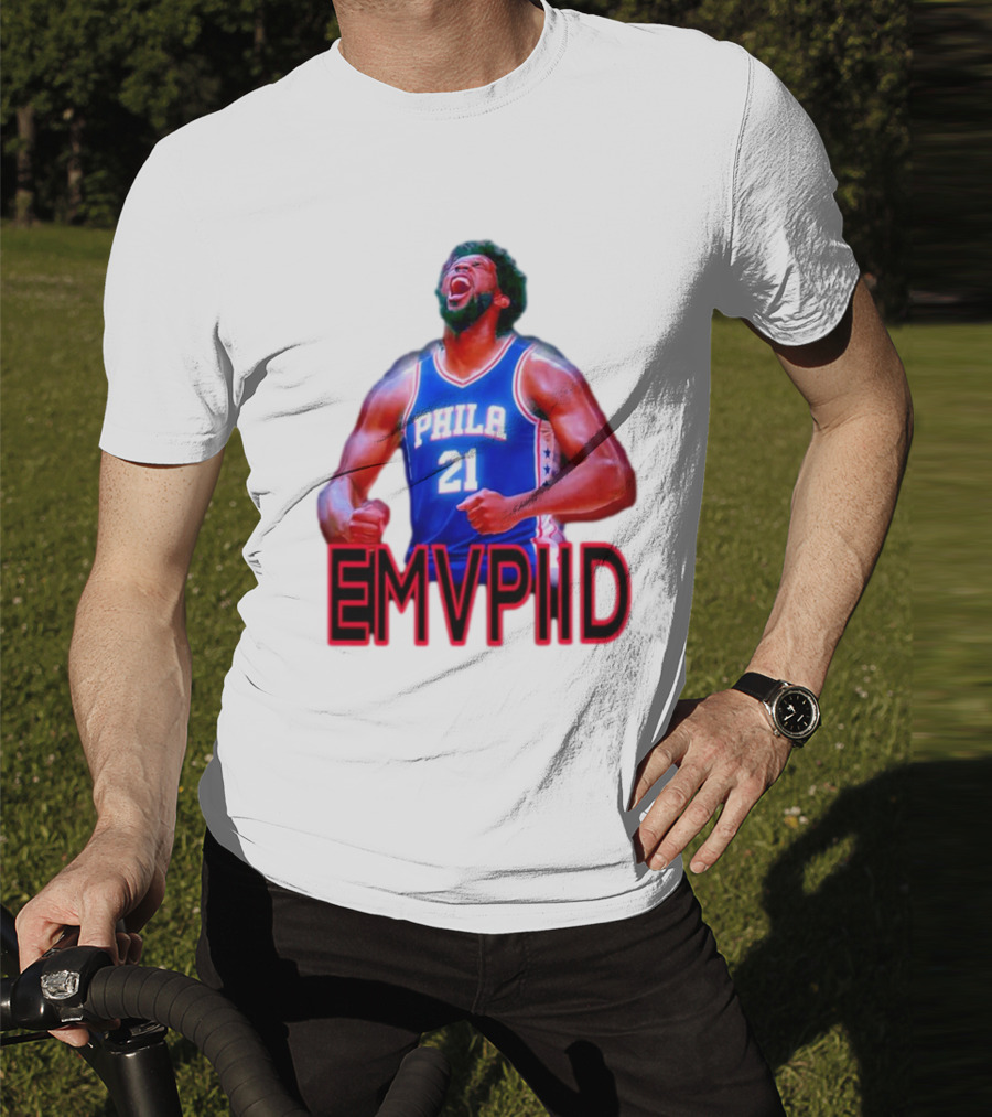 EMVPIID Joel Embiid Philadelphia 76ers Phila 21 T-Shirt