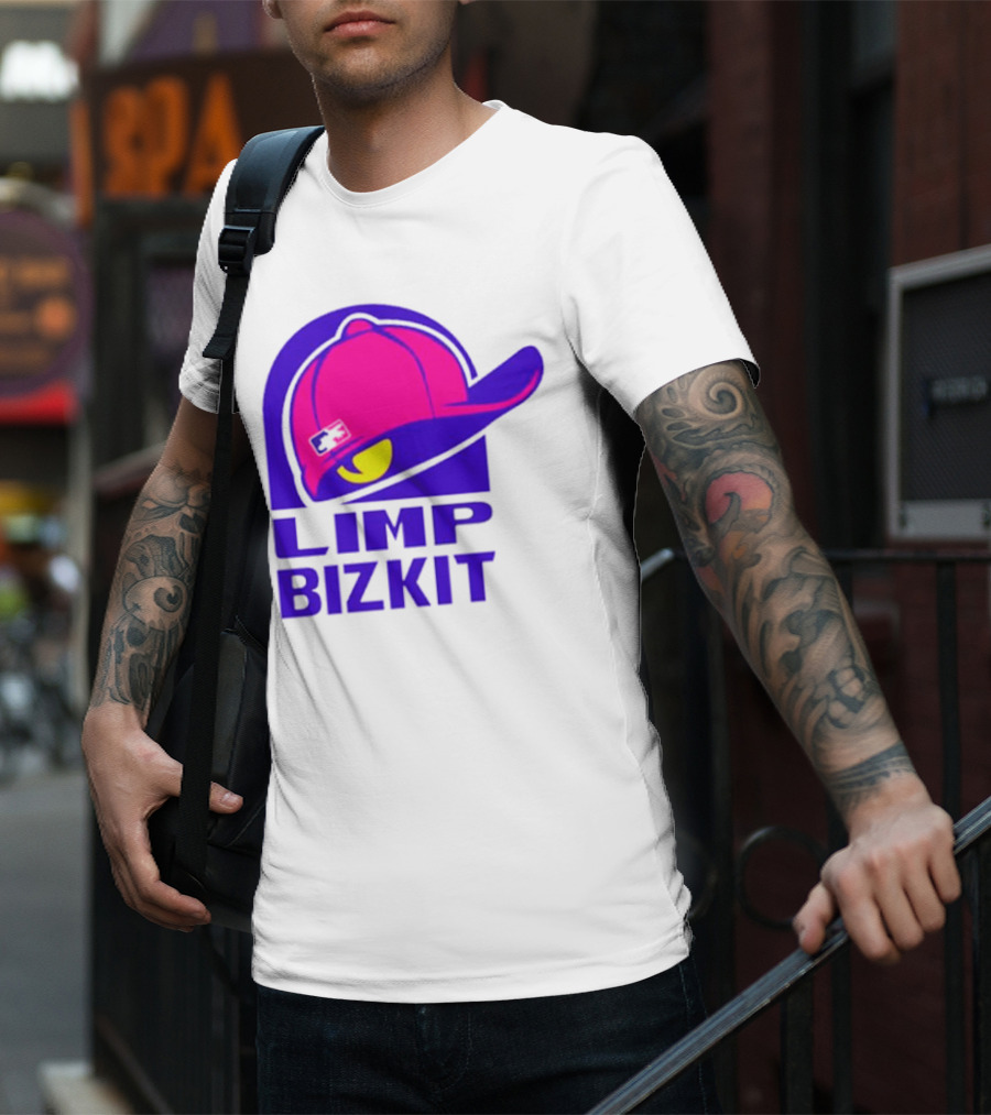 Limp Bizkit Logo With Pink Hat And Taco Bell T-Shirt