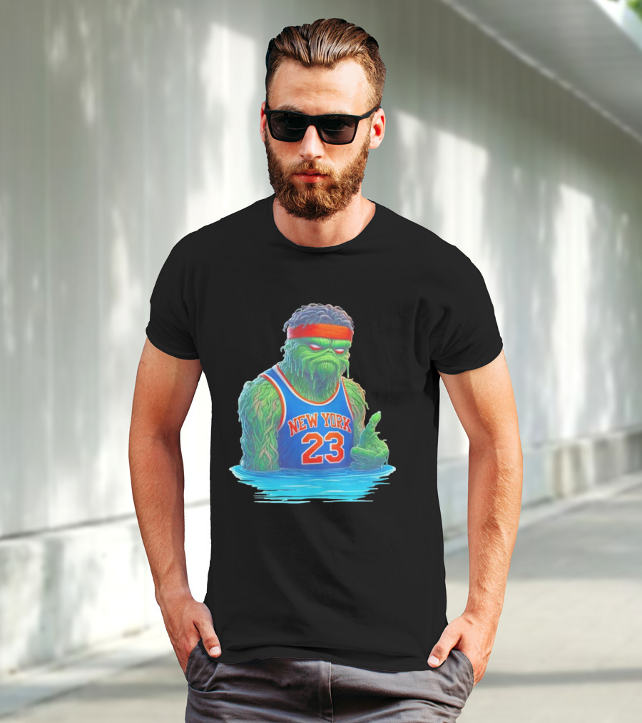 Mitchell Robinson New York Knicks Blockness Monster 23 Iconic Monster T-Shirt