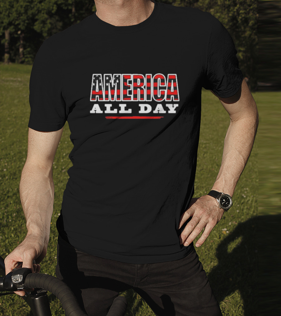 AMERICA All Day Stars Stripes T-Shirt