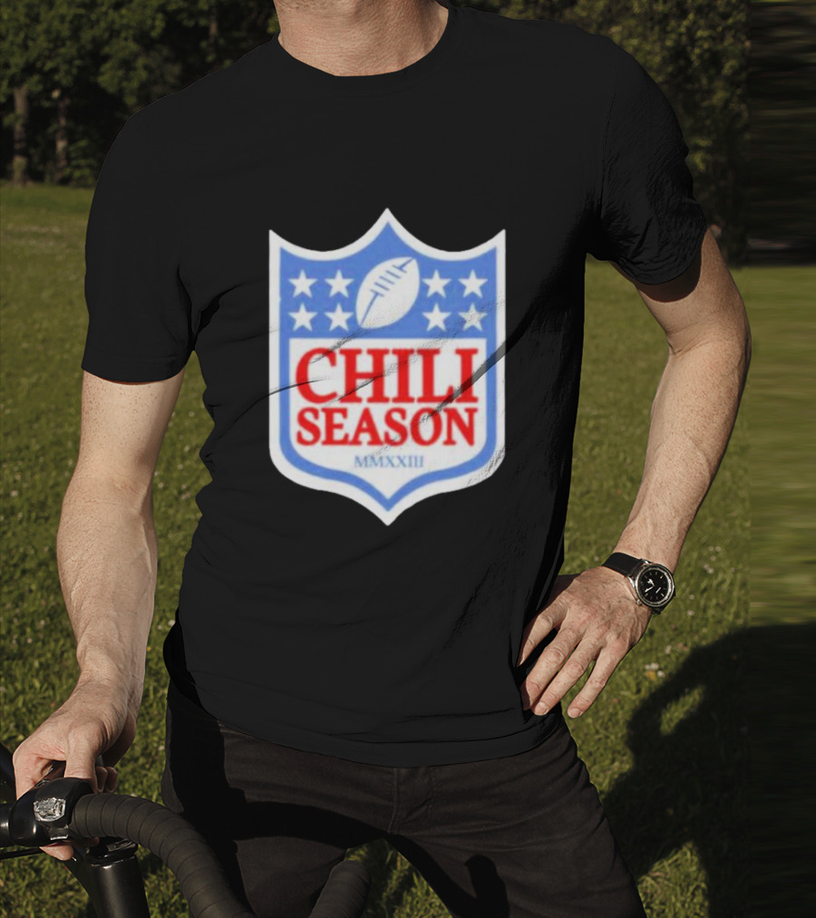 Chili Season MMXXIII Football Shield T-Shirt