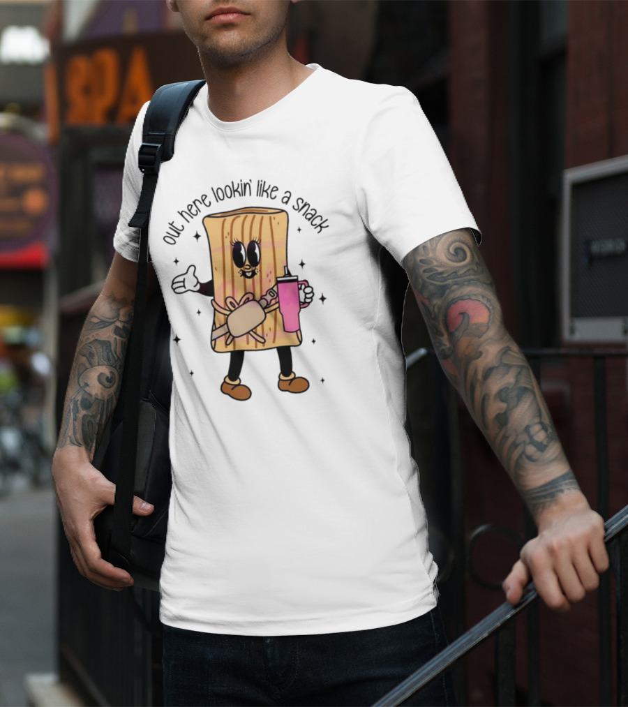 Out Here Lookin' Like A Snack Tamale With Coffee Cup And Cute Smile T-Shirt