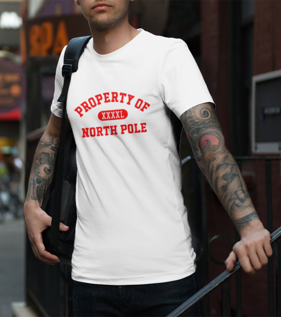 Property Of North Pole XXXXL Santa Clauses Riley T-Shirt