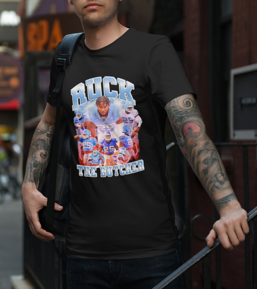 Ruck The Butcher UNC Football Kaimon Rucker Number 25 T-Shirt
